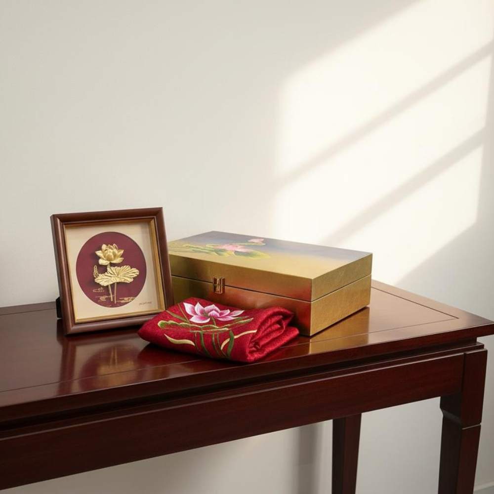 Set quà tặng cao cấp VVIP - SET02 - Sen đỏ thịnh vượng - Ảnh 6