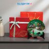 Tranh Đĩa Sơn Mài Đồng Quê Màu Xanh Lá