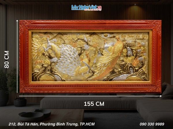 Tranh đồng Ngọc Đường Phú Quý 80x155 TD8015
