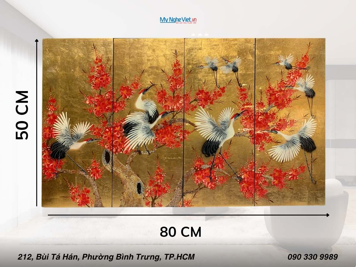 Bộ TSM Cò Đào Nền Vàng 20x50 TSM2510