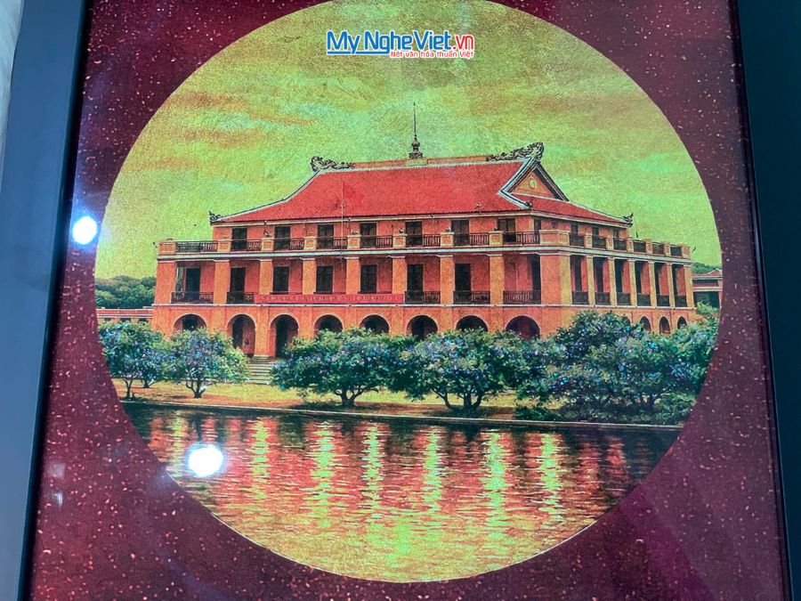 Tranh Sơn Mài Vẽ Bến Nhà Rồng