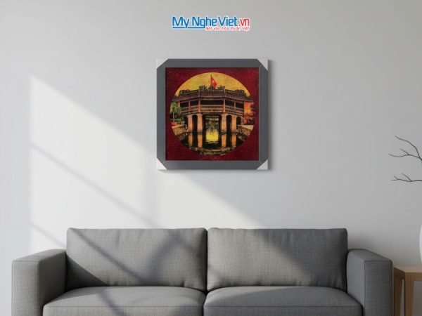 Tranh Sơn Mài Vẽ Chùa Cầu