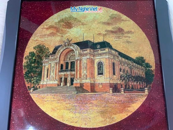Tranh Sơn Mài Vẽ Nhà Hát Thành Phố Hồ Chí Minh
