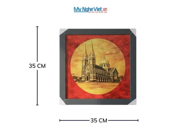 Tranh Sơn Mài Vẽ Nhà Thờ Chính Tòa Phú Cường