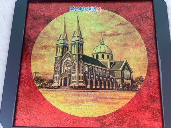 Tranh Sơn Mài Vẽ Nhà Thờ Chính Tòa Phú Cường