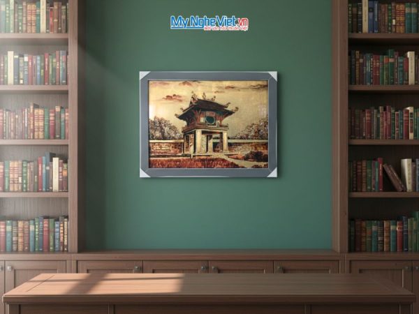Tranh Sơn Mài Vẽ Văn Miếu Quốc Tử Giám