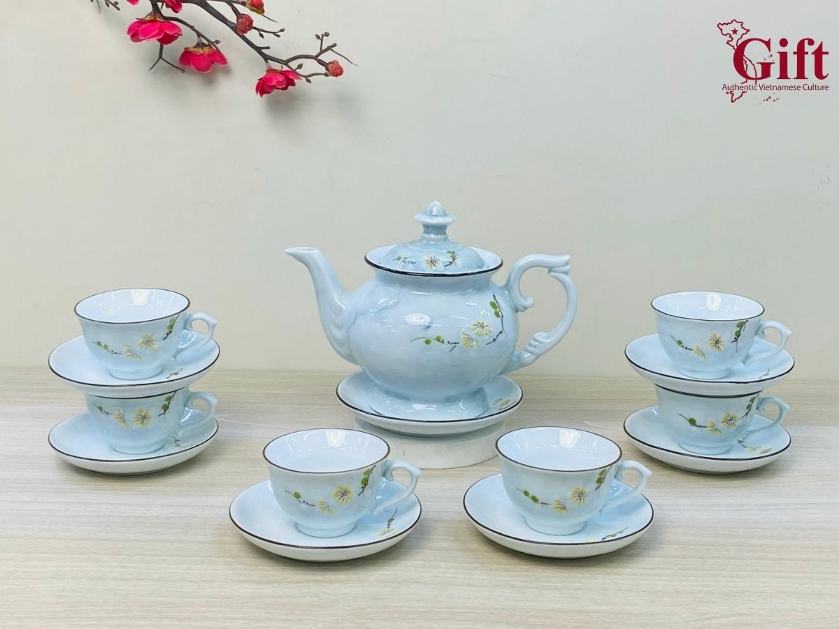 Bộ ấm chén in logo - Quà tặng doanh nghiệp