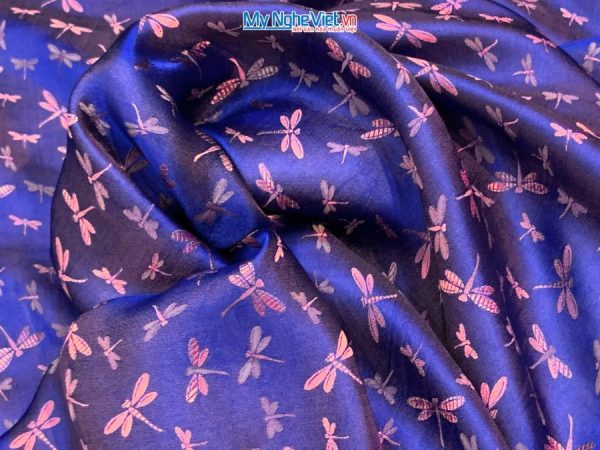 Đồ bộ lụa tơ tằm họa tiết chuồn chuồn