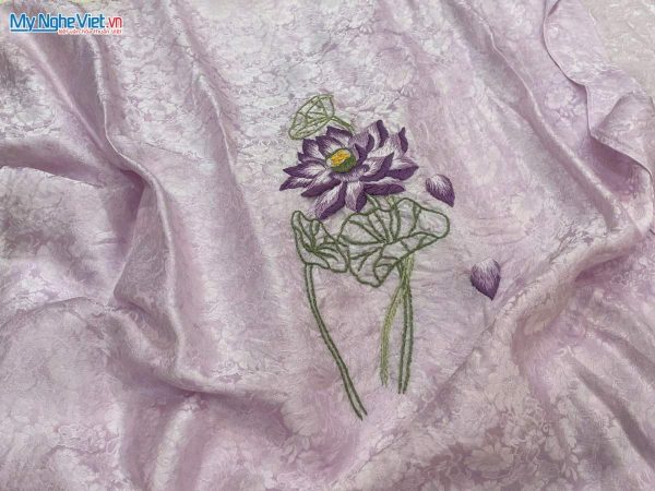 Khăn lụa tơ tằm thêu tay cao cấp