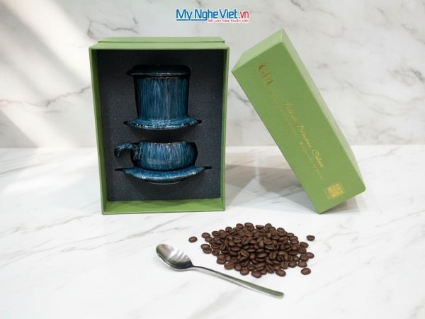 Phin cà phê men hỏa biến gốm sứ cao cấp