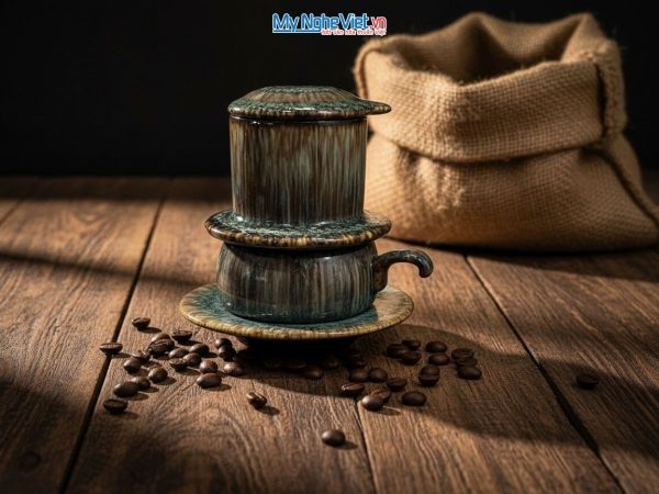Phin cà phê gốm sứ men hỏa biến cao cấp