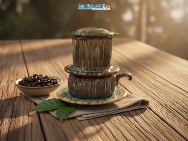 Phin cà phê gốm sứ men hỏa biến cao cấp
