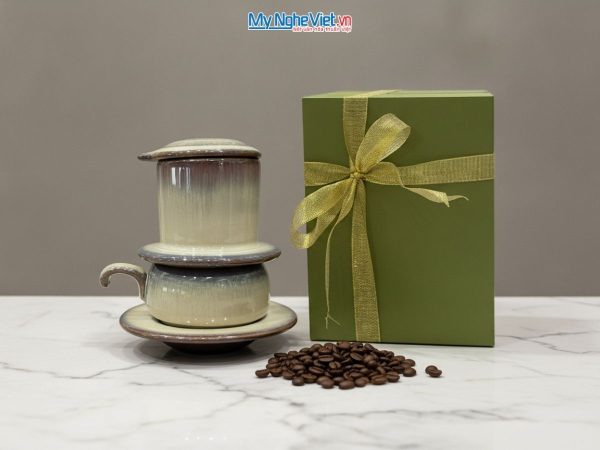 Phin cà phê gốm sứ men hỏa biến cao cấp