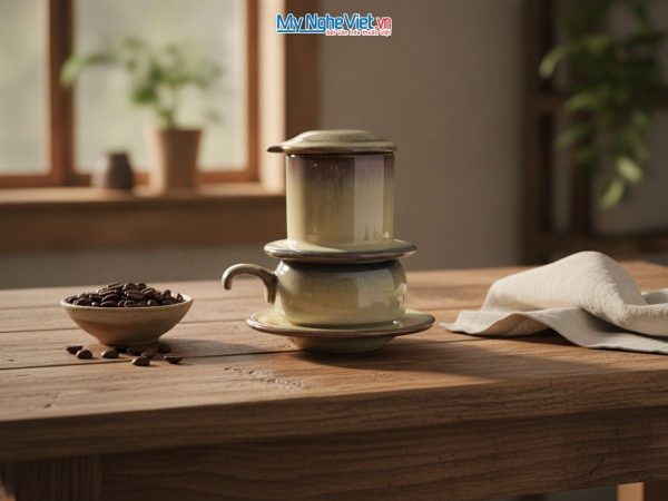 Phin cà phê gốm sứ men hỏa biến cao cấp