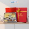 Tranh sơn mài dát vàng vẽ chợ Bến Thành