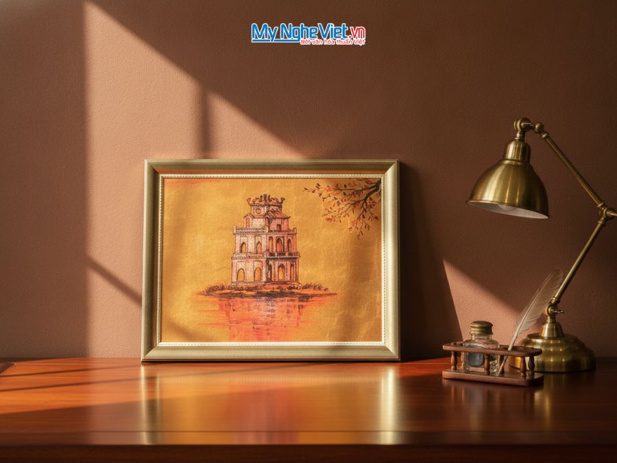 Tranh Sơn Mài Vẽ Hồ Gươm
