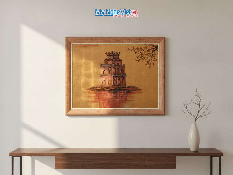 Tranh Sơn Mài Vẽ Hồ Gươm