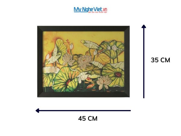 Tranh sơn mài vẽ hoa sen