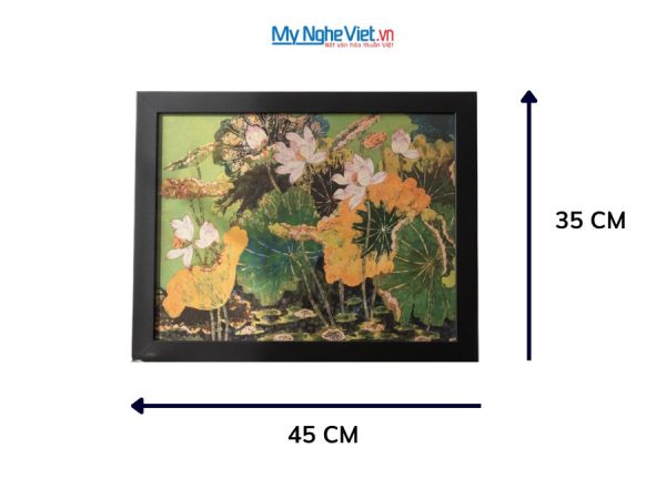 Tranh sơn mài vẽ hoa sen