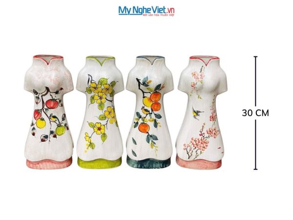 Bình Hoa Gốm Bát Tràng Áo Dài
