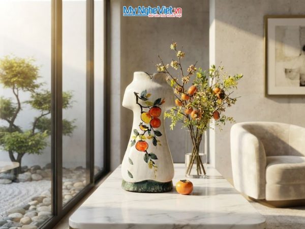 Bình Hoa Gốm Bát Tràng Áo Dài
