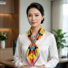 Khăn lụa tơ tằm tự nhiên in họa tiết