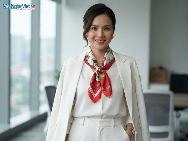 Khăn lụa tơ tằm tự nhiên in họa tiết