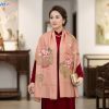 Khăn lụa tơ tằm vẽ tay hoa sen cao cấp