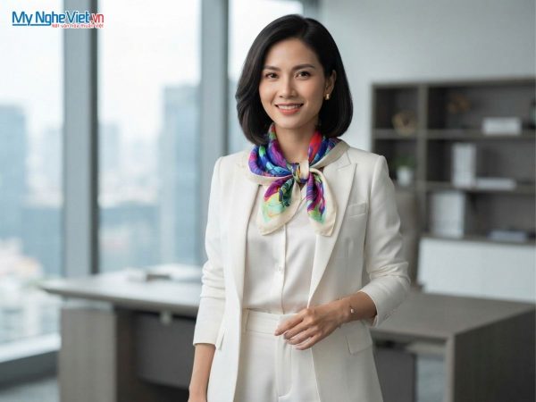 Khăn lụa tơ tằm tự nhiên in họa tiết