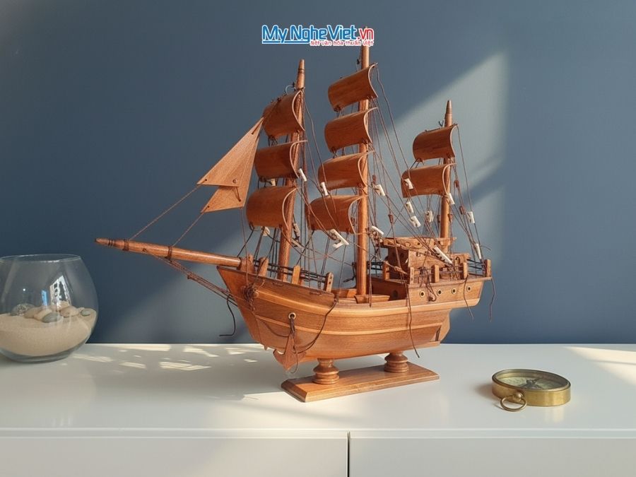 Mô Hình Thuyền Buồm Thái Lan Gỗ Cẩm Lai