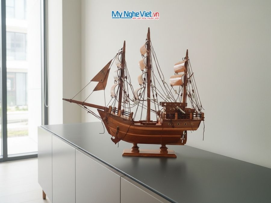 Mô Hình Thuyền Buồm Thái Lan Gỗ Cẩm Lai