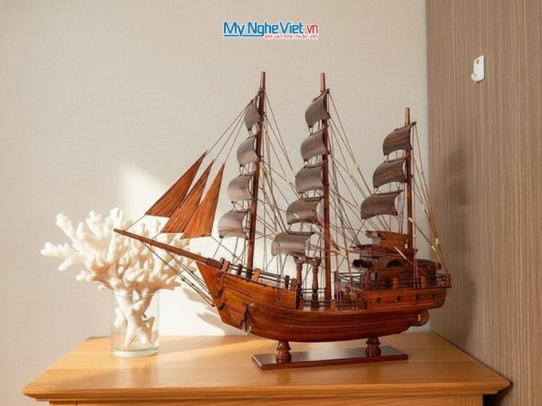 Mô Hình Thuyền Buồm Thái Lan Gỗ Cẩm Lai