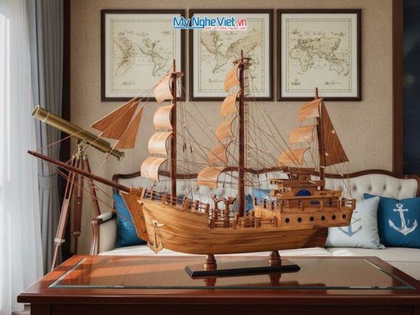 Mô Hình Thuyền Buồm Thái Lan Gỗ Hương
