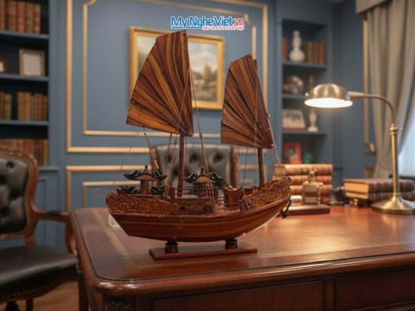 Mô Hình Thuyền Buồm Rồng Hạ Long Gỗ Cẩm Lai