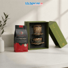 Set quà tặng gốm sứ - Phin cà phê men hỏa biến & Gói cà phê rang xay