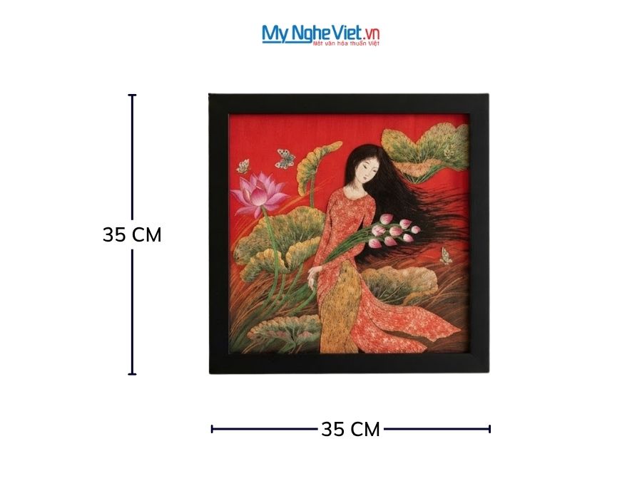 Tranh sơn mài cô gái