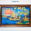Tranh Sơn Mài Thuận Buồm Xuôi Gió Đắp Nổi Phù Điêu
