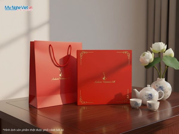 Hộp quà tặng khăn lụa tơ tằm