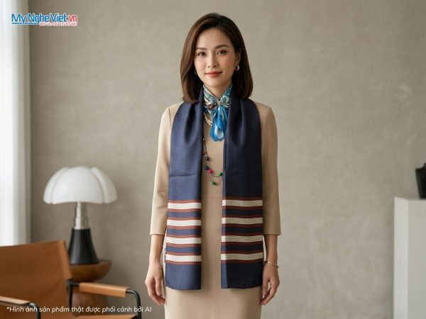 Khăn choàng cổ lụa tơ tằm nam tằm xe