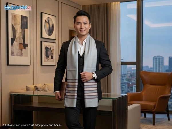 Khăn choàng cổ lụa tơ tằm nam tằm xe