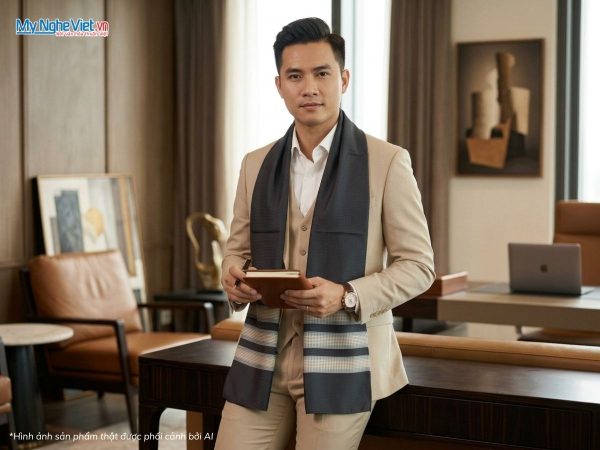 Khăn choàng cổ lụa tơ tằm nam tằm xe