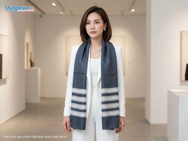 Khăn choàng cổ lụa tơ tằm nam tằm xe