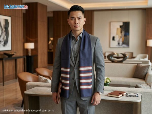 Khăn choàng cổ lụa tơ tằm nam tằm xe