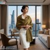 Khăn choàng lụa tơ tằm vân cổ Hà Đông cao cấp