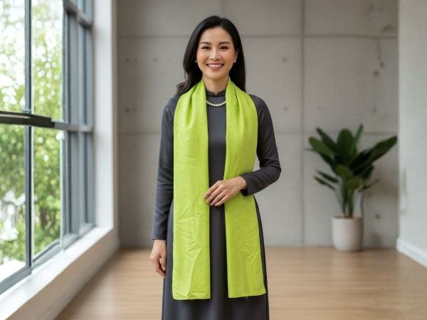 Khăn choàng lụa tơ tằm vân cổ Hà Đông cao cấp