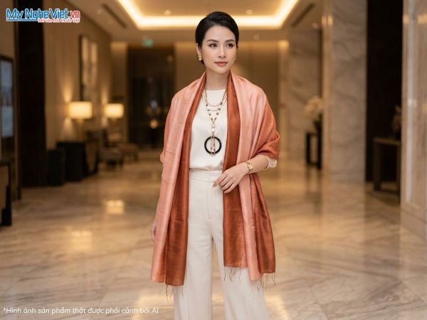 Khăn lụa tơ tằm loang