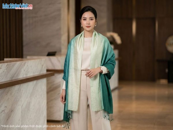 Khăn lụa tơ tằm loang