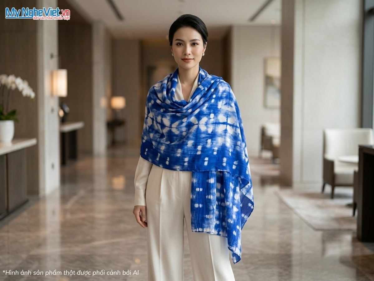 Khăn lụa tơ tằm loang