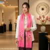 Khăn lụa tơ tằm thêu hoa sen