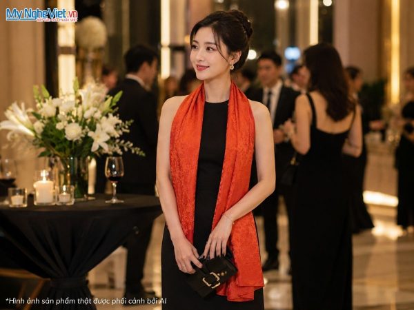 Khăn lụa tơ tằm vân cổ cao cấp